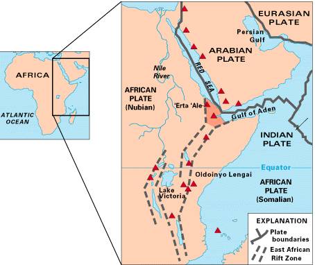 afar depression map