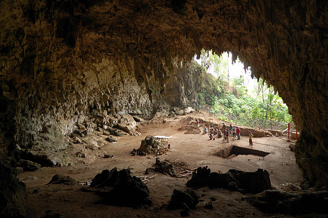 picture of Homo floresiensis cave