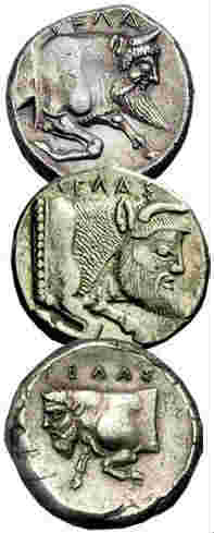 cow-human hybrids on ancient coins