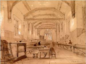 Interior, Shrewsbury School, early 19th century