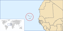 Location of the Cape Verde Islands
