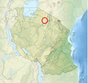 Location of Olduvai Gorge