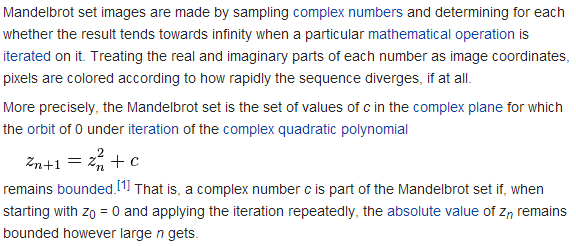 mandelbrot explanation