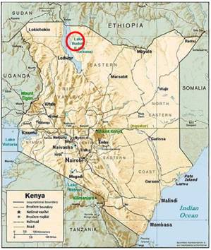 Kenyanthropus platyops map